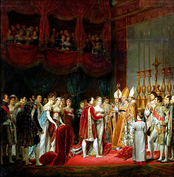 Marriage of Napoleon and Marie Louise of Savoy, March 11, 1810, by Georges Rouget (1783-1869) painted in 1811, Château de Versailles, Inv. 1455.